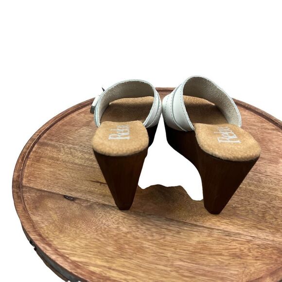 NWOT Reba wooden sandals 39=8 - Picture 8 of 13